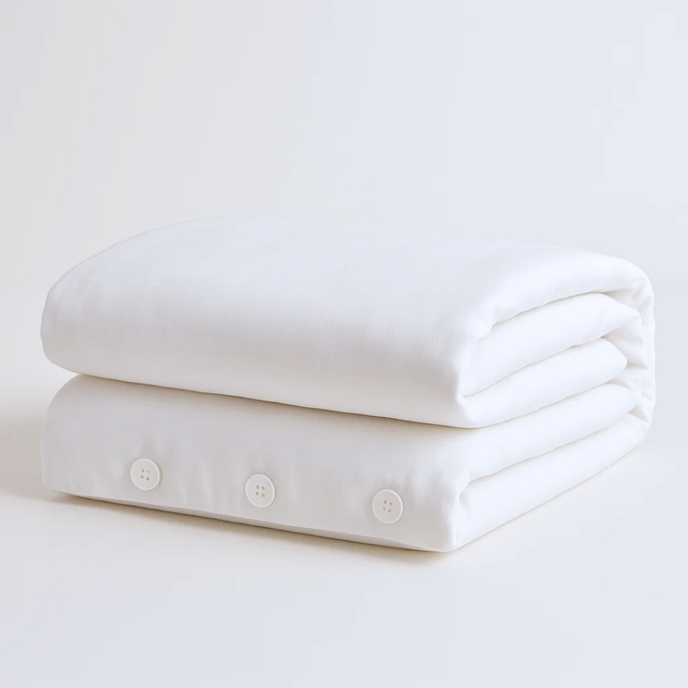 Housse de couette en blanc (bambou)